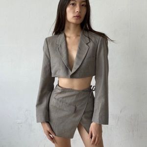 YSL cropped blazer & skirt set